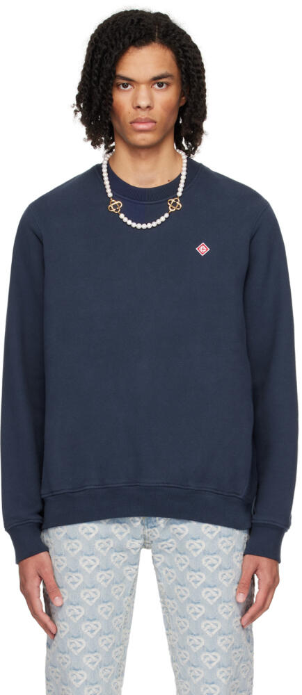 Casablanca Navy Paneled Sweatshirt Cover