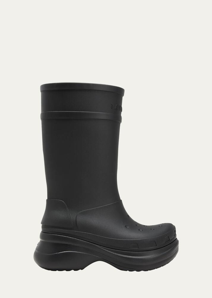 Balenciaga x Crocs Men's Tonal Rubber Rain Boots Cover