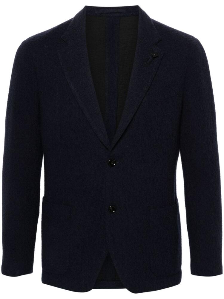 Lardini knitted single-breasted blazer - Blue Cover