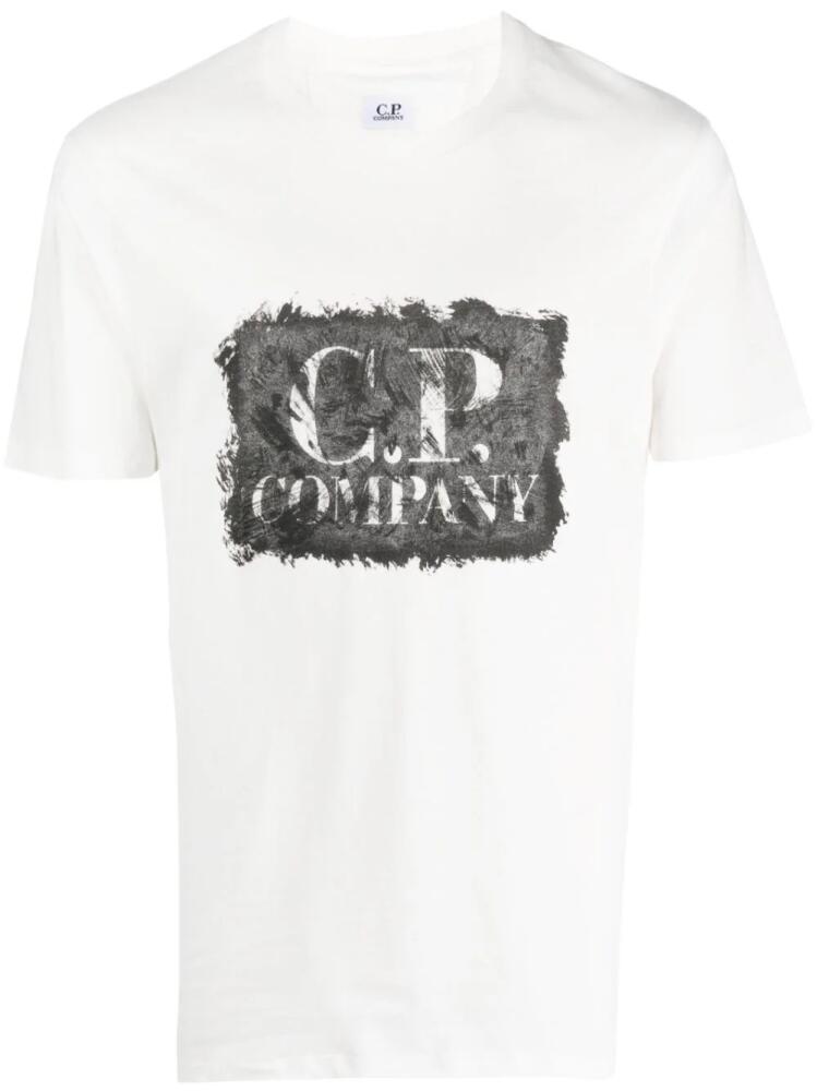 C.P. Company logo-print cotton T-shirt - White Cover