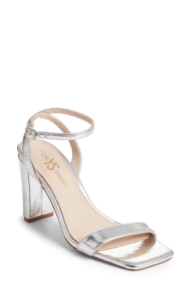 Yosi Samra Hailey Ankle Strap Sandal in Silver Cover