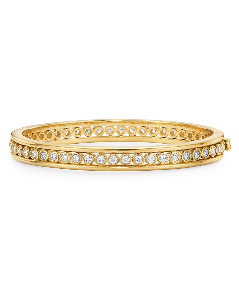 Temple St. Clair 18K Yellow Gold Celestial Diamond Eternity Bangle Bracelet Cover