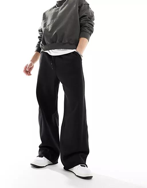 Weekday Astro loose fit sweatpants in black Cover