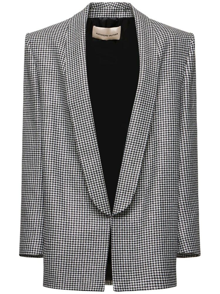 ALEXANDRE VAUTHIER Oversize Houndstooth Wool Blend Jacket Cover