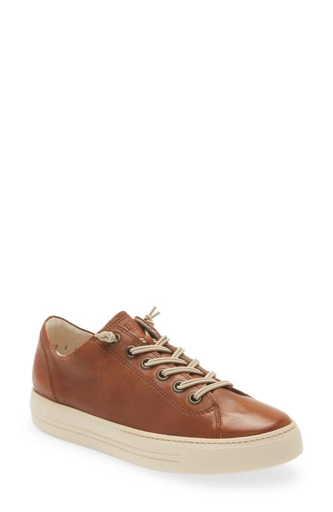 Paul Green Hadley Platform Sneaker in Cognac Washed Leather Cover