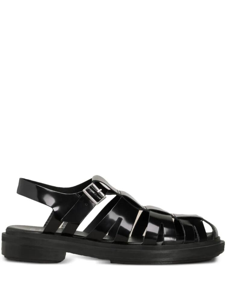 AMI Paris patent-leather caged sandals - Black Cover