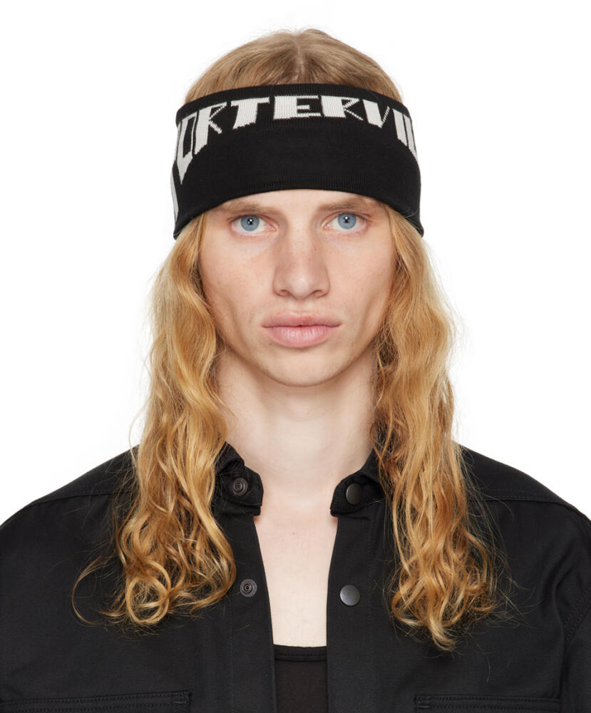 Rick Owens DRKSHDW Black Porterville Cotton Knit Headband Cover