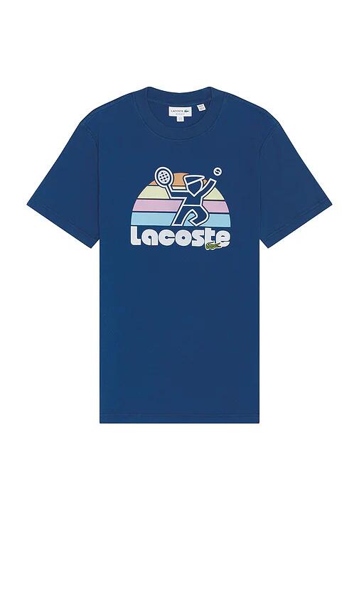 Lacoste Regular Fit Tee in Blue Cover