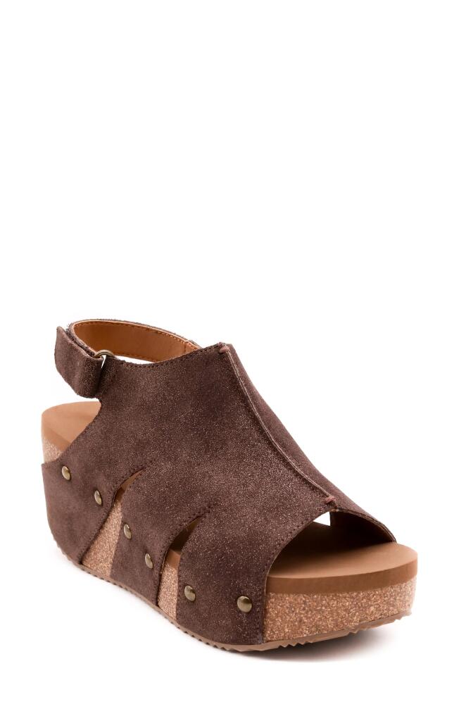 Volatile Montpelier Platform Wedge Sandal in Brown Metallic Cover