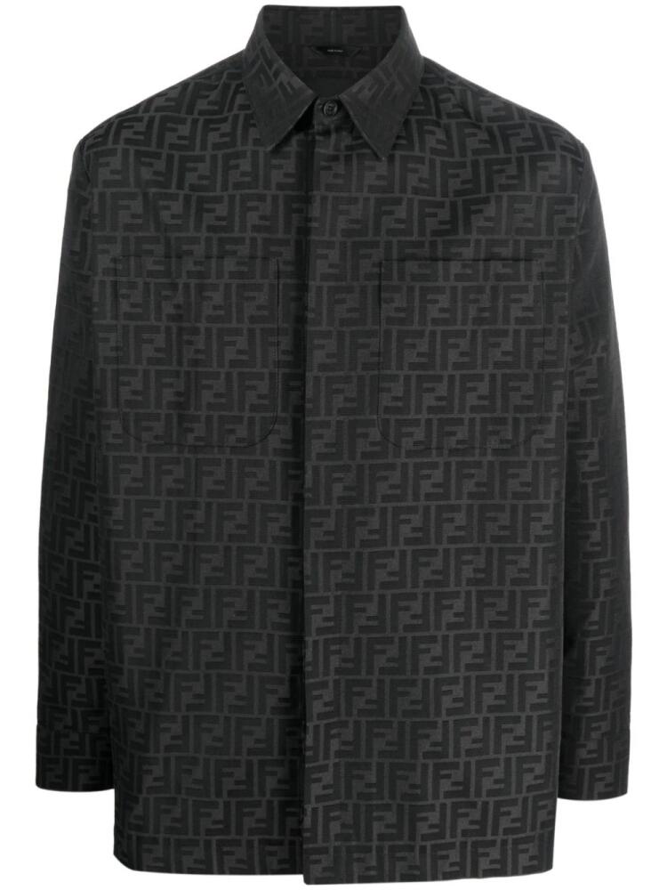 FENDI FF-monogram shirt jacket - Black Cover