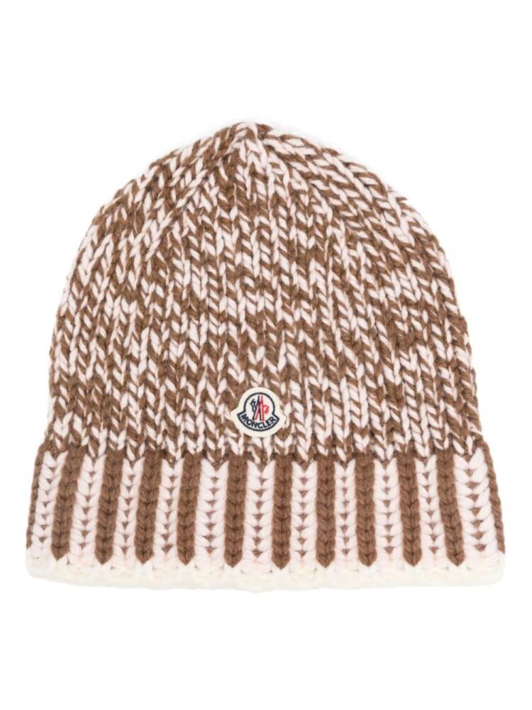 Moncler wool beanie - Brown Cover