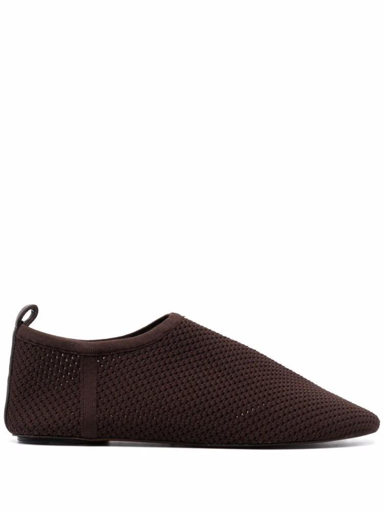 Nanushka mesh-knit loafers - Brown Cover