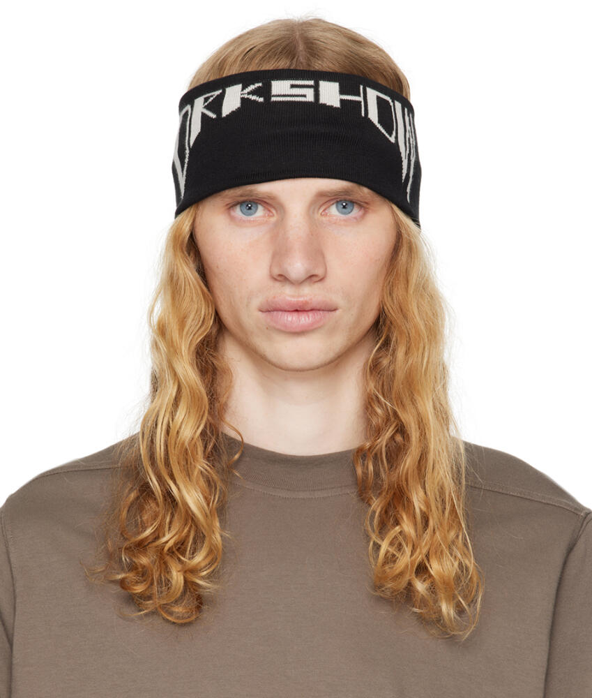 Rick Owens DRKSHDW Black Porterville 'DRKR' Headband Cover