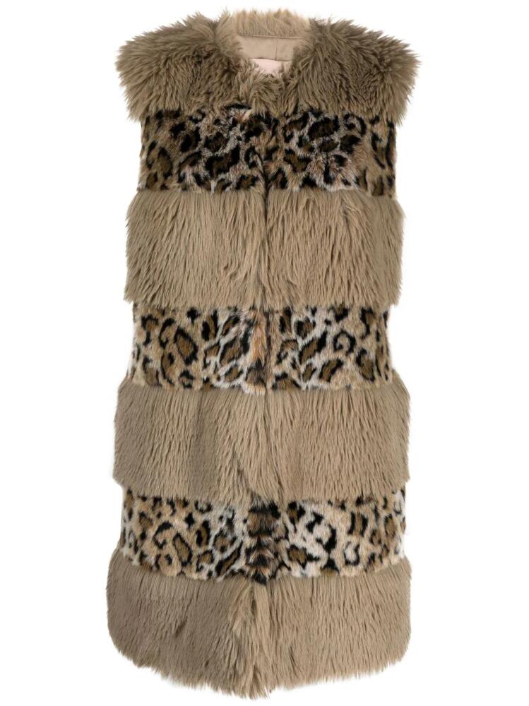 TWINSET animal-print faux-fur gilet - Neutrals Cover