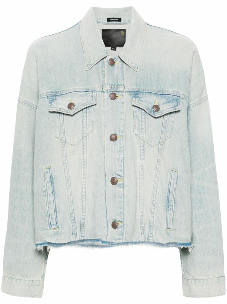 R13 cropped denim jacket - Blue Cover