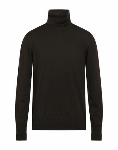 Alpha Studio Man Turtleneck Dark brown Merino Wool Cover