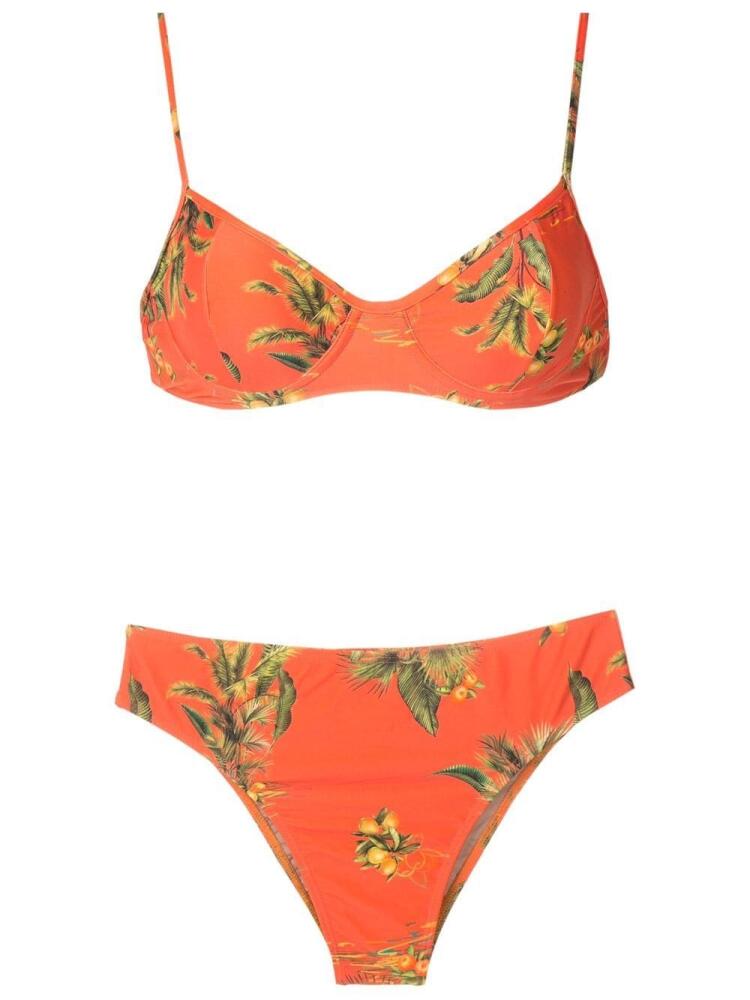 Lygia & Nanny floral-print two-piece bikini - Orange Cover