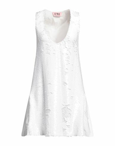 Gina Gorgeous Woman Mini dress White Cotton, Elastane, Polyester Cover