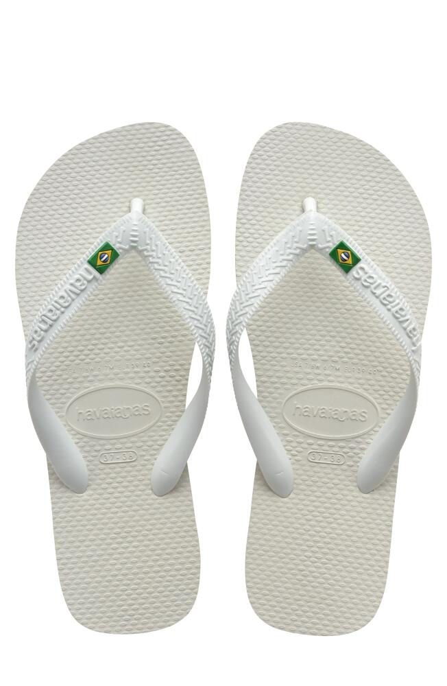 Havaianas Brazil Flip Flop in White Cover