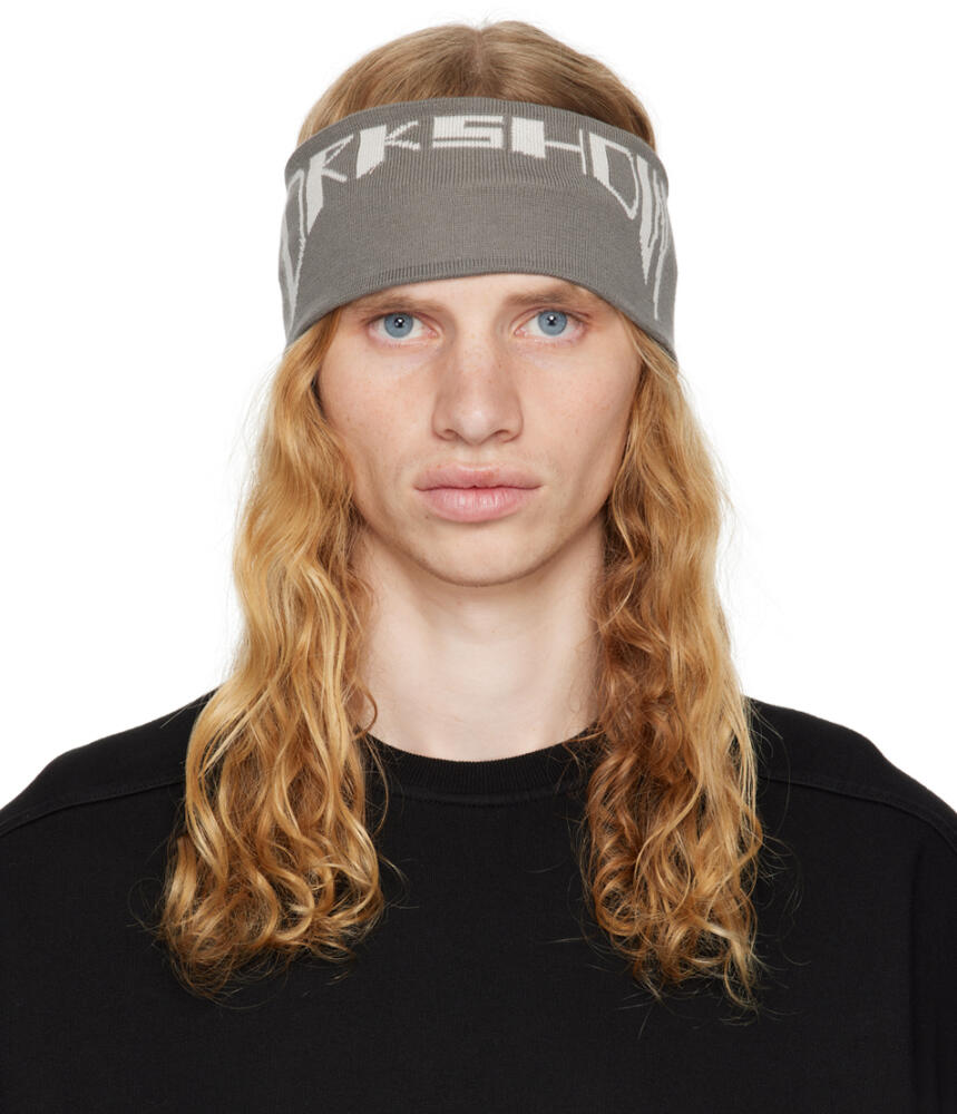 Rick Owens DRKSHDW Gray Porterville 'DRKSHDW' Headband Cover