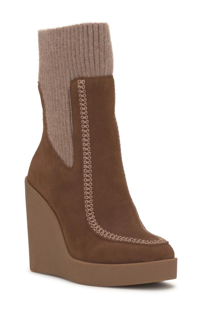 Jessica Simpson Madwen Platform Wedge Bootie in Tobacco Cover