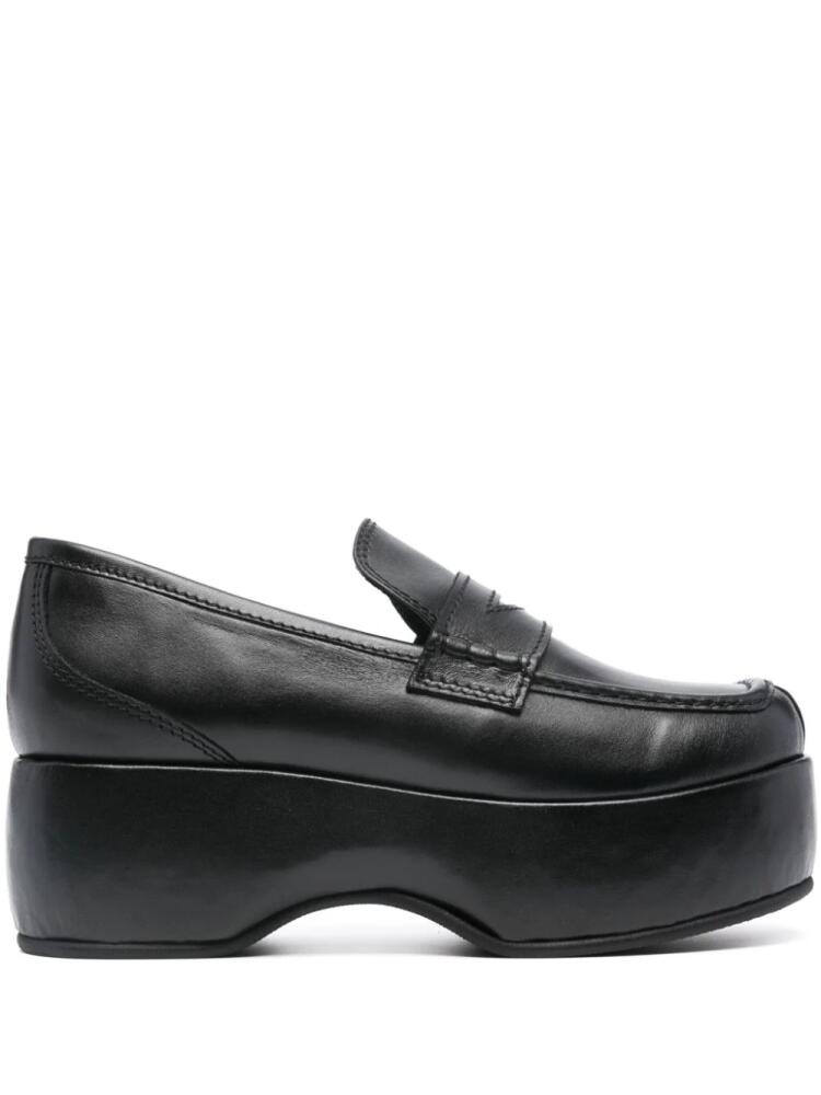 Nicole Saldaña Annie 60mm platform loafers - Black Cover