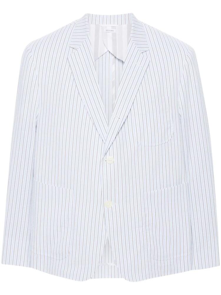 Thom Browne seersucker striped blazer - White Cover