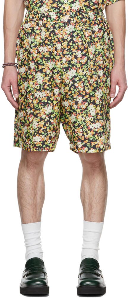 Marni Black Floral Shorts Cover