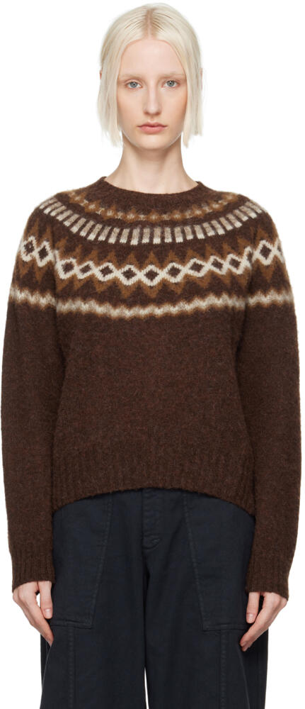 YMC Brown Jets Fairisle Sweater Cover