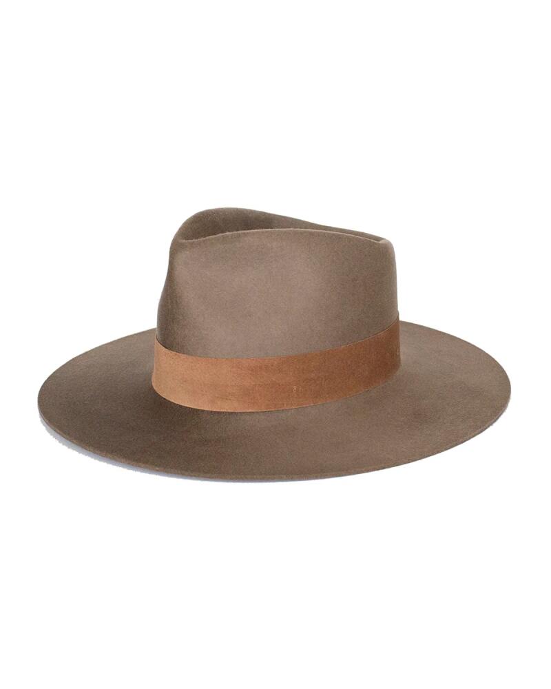 Janessa Leone Alara Wool Fedora Hat w/ Pig Suede Band Cover