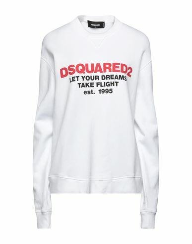 Dsquared2 Woman Sweatshirt White Cotton Cover