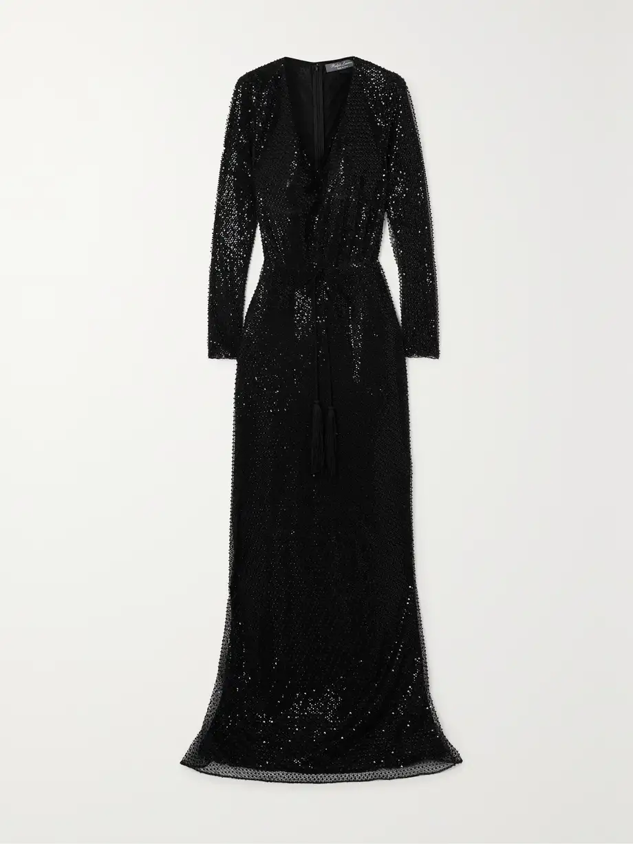 Ralph Lauren Collection - Carmelo Embellished Tulle Gown - Black Cover