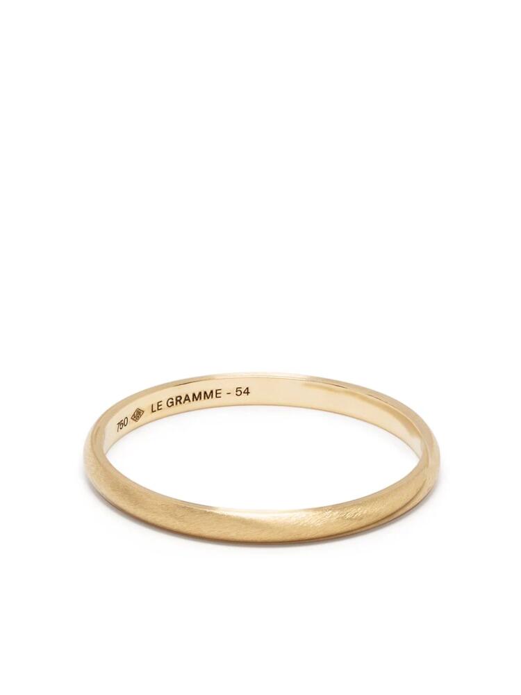 Le Gramme 18kt yellow gold 1g brushed half bangle ring Cover