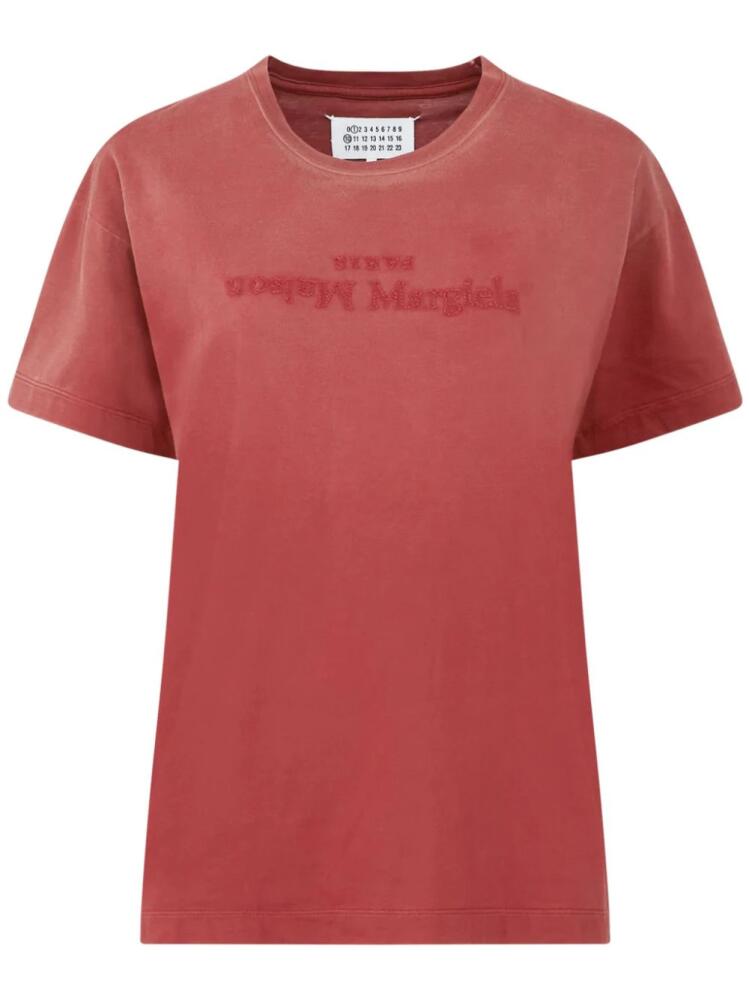 Maison Margiela logo-print cotton T-shirt - Red Cover