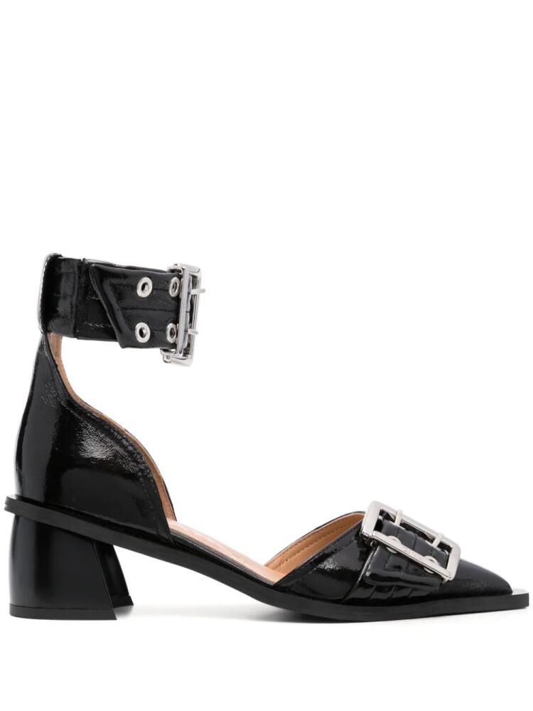 GANNI 7mm buckle-detail pumps - Black Cover