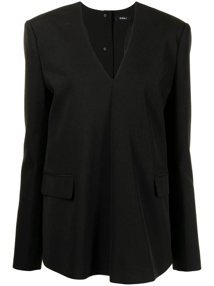 Goen.J structured blazer-top - Black Cover