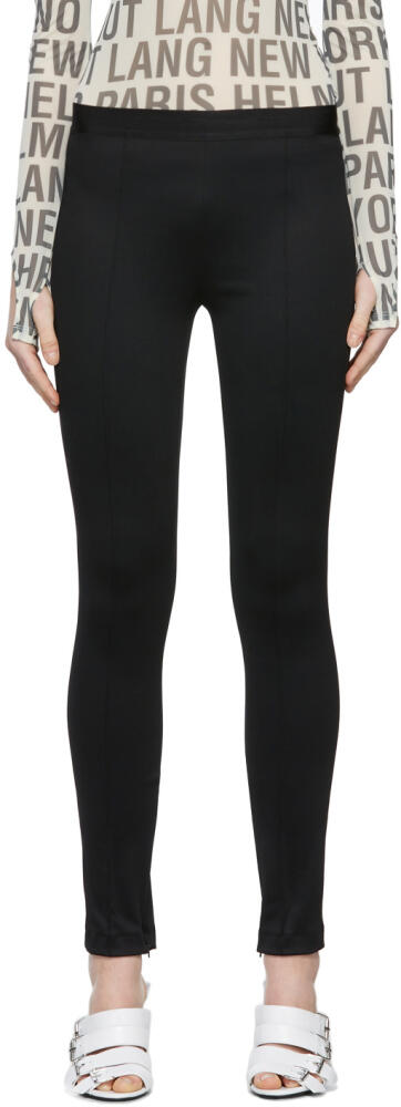 Helmut Lang Black Double Needle Rib Leggings Cover