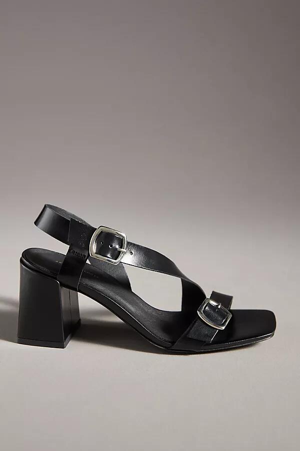 By Anthropologie Asymmetrical Buckle Heels Cover