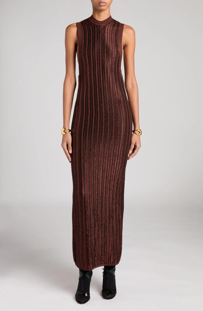 TOM FORD Slinky Metallic Sweater Dress in Kb364 Metallic Russet Cover