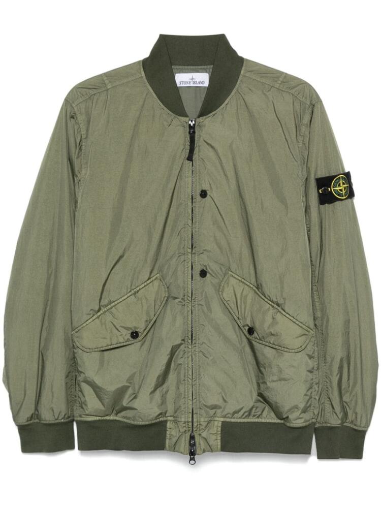 Stone Island coated bomber jacket - Green Cover