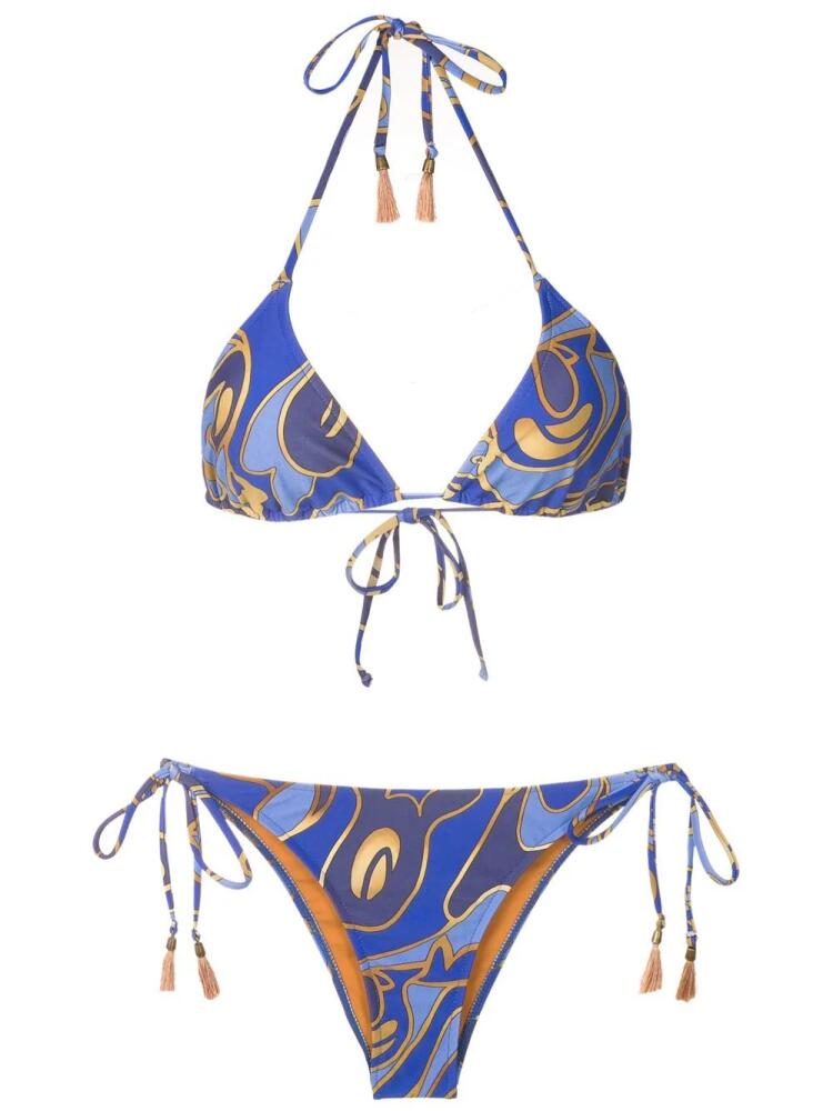 Lygia & Nanny graphic-print bikini - Blue Cover