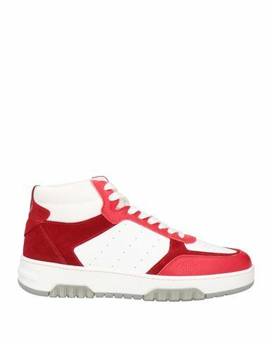 Pollini Man Sneakers Red Leather Cover