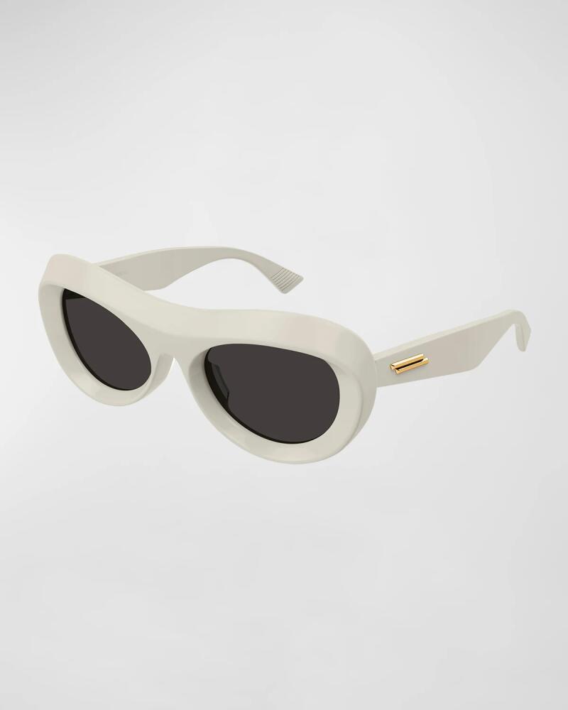 Bottega Veneta Beveled Acetate Round Sunglasses Cover