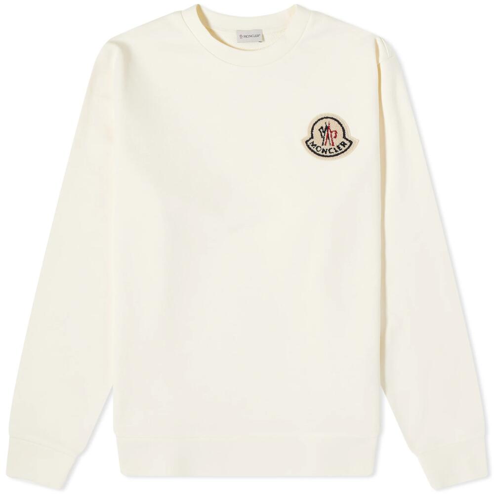 Moncler Women's Logo Crew Sweat in Beige Cover