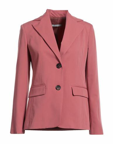 Biancoghiaccio Woman Blazer Coral Polyester, Viscose, Lamous Cover