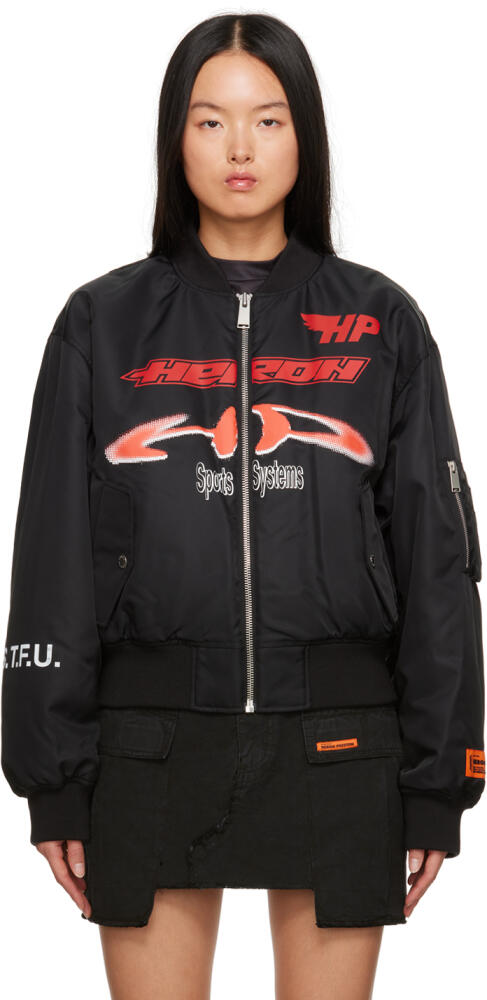 Heron Preston Black Ex-Ray Bomber Jacket Cover