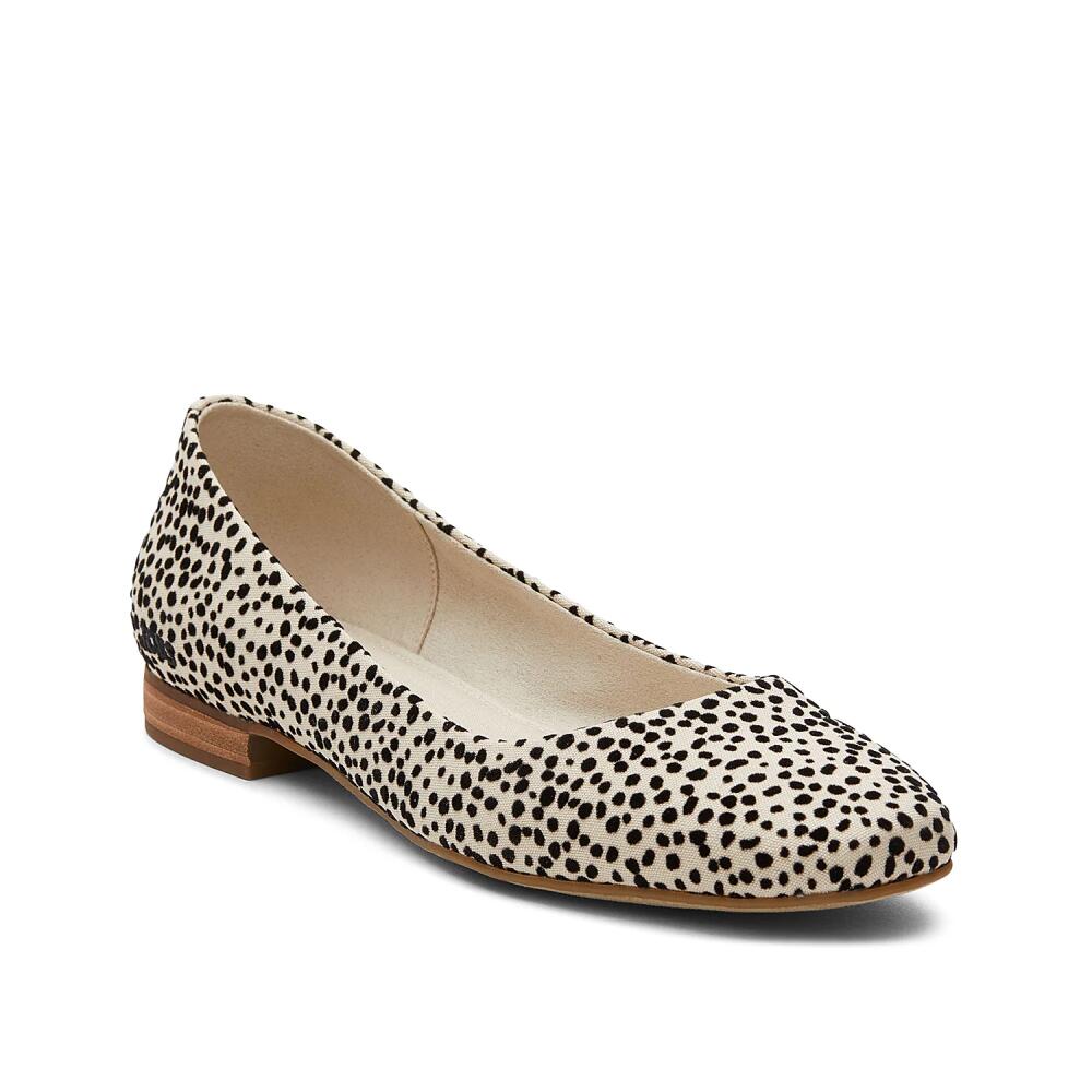 TOMS Briella Ballet Flat | Women's | Off White Spot Print Cover