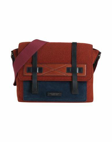 The Bridge Man Cross-body bag Rust Textile fibers, Leather Cover