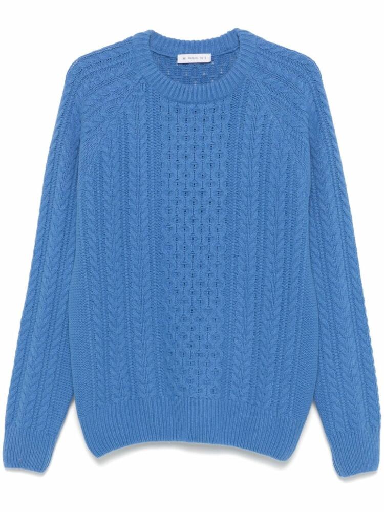 Manuel Ritz cable-knit sweater - Blue Cover