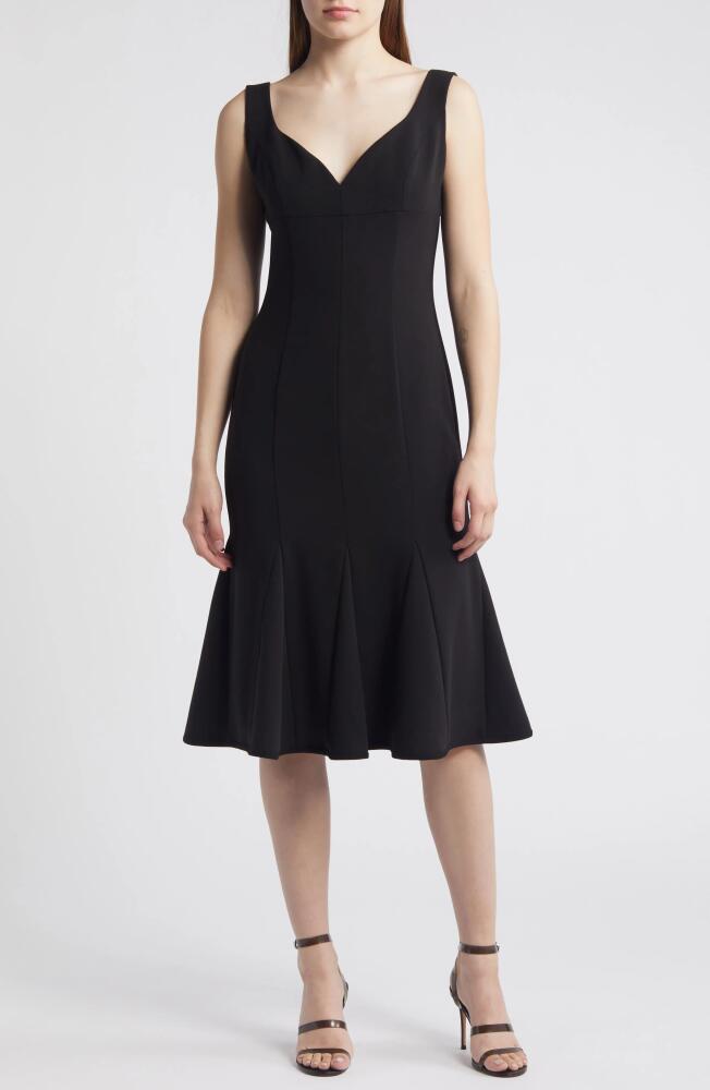 Black Halo Ashlyn Godet Cocktail Midi Dress Cover